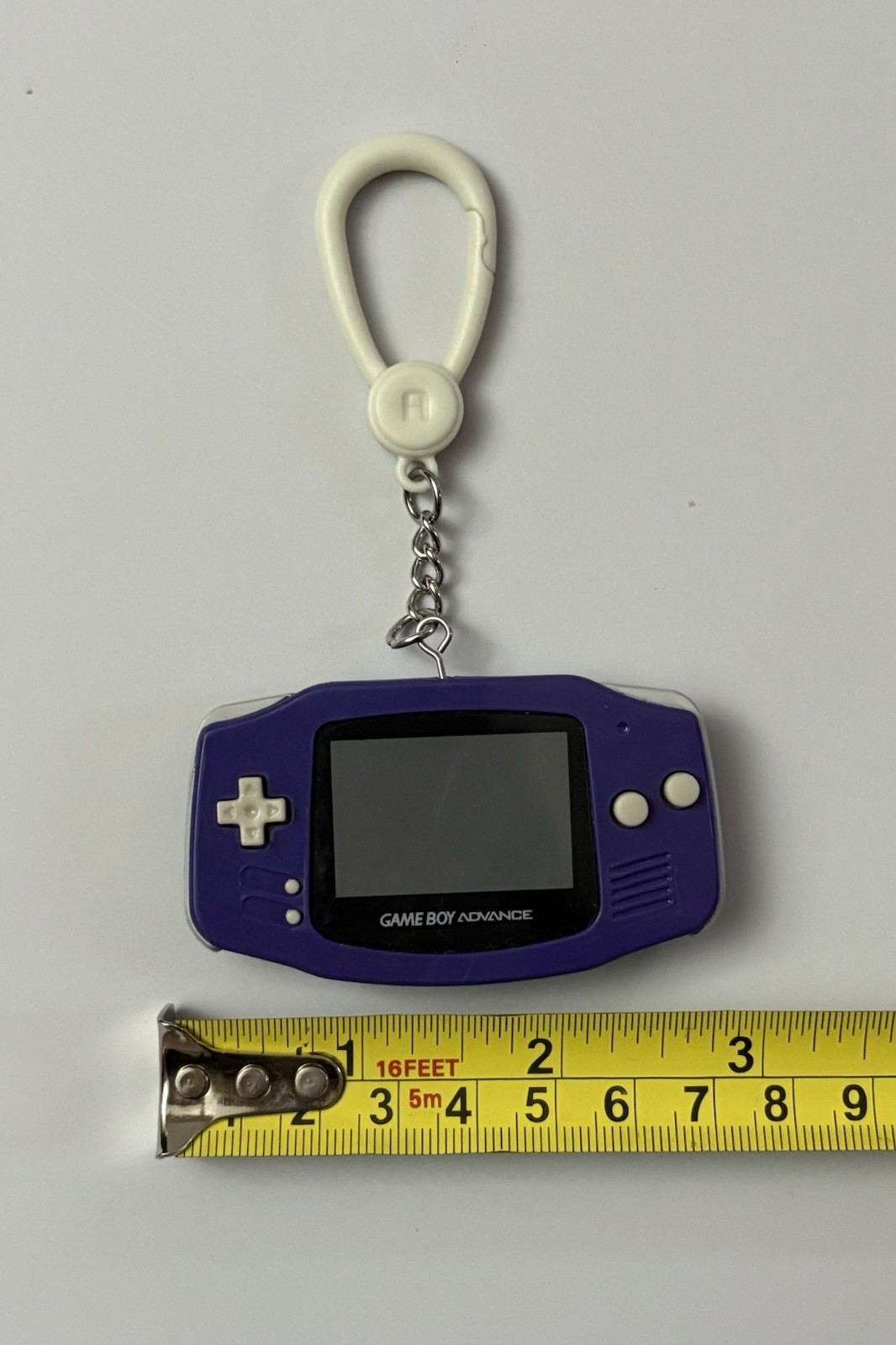 Nintendo Game Boy Advance GBA Mini Clip Keychain Purple Indigo Paladone VTG Toy