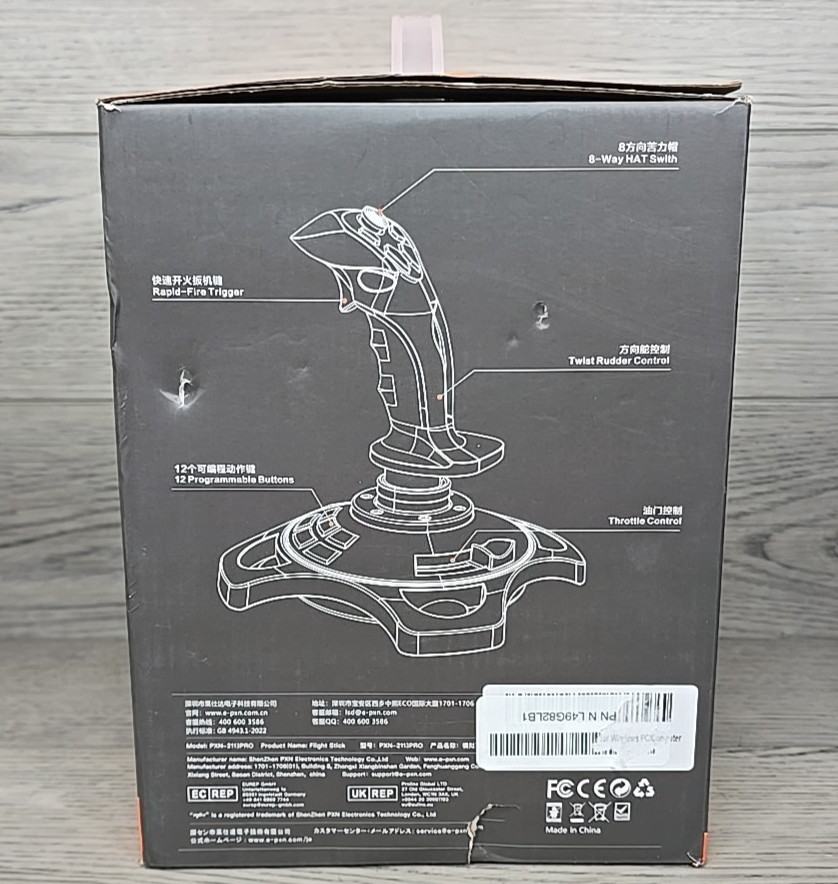 PXN Pro 2113 PRO Flight Joystick Gaming Controller Wired Simulator Vibration