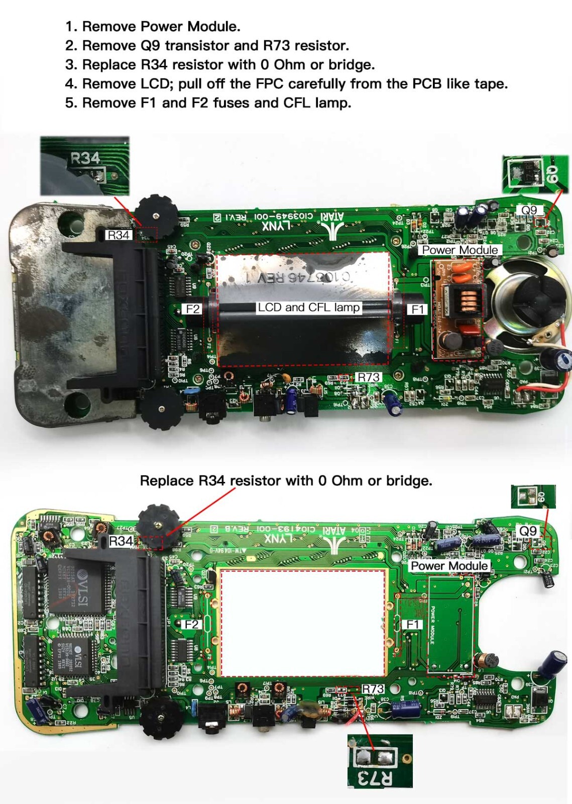 3.5″ 640×480 Retro Pixel IPS LCD Kit 720P HDMI For ATARI LYNX Ⅰ ATARI LYNX 1