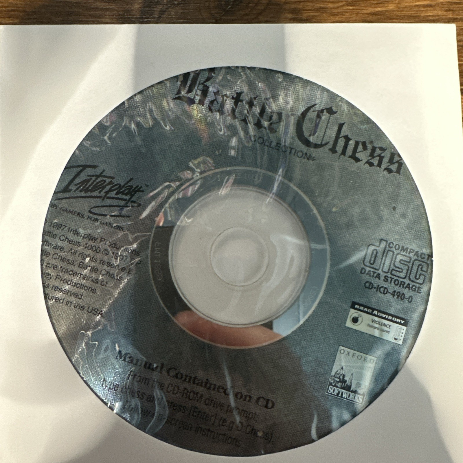 Vintage 1994 Interplay Battle Chess Collection PC CD-ROM Windows DOS Disc Only