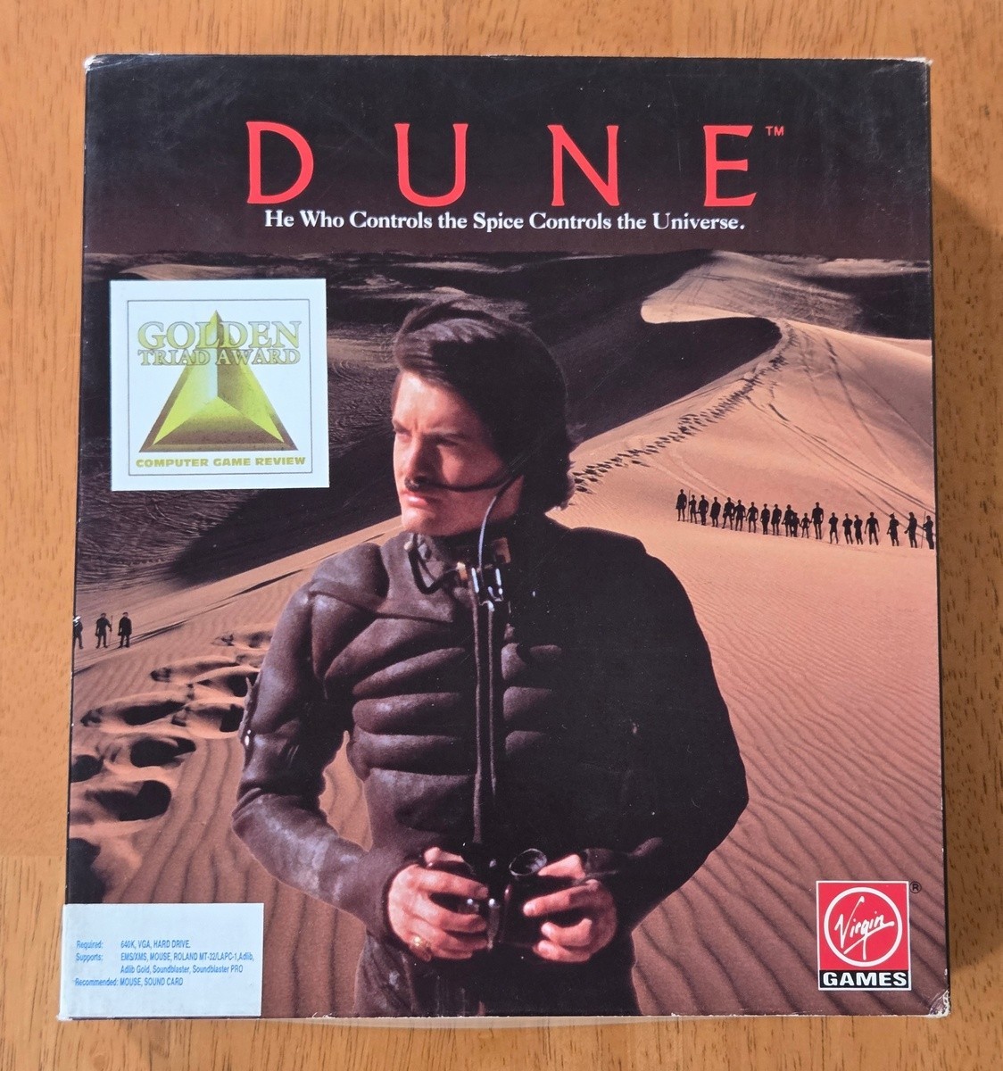 Dune Virgin Games Kyle MacLachllan Cover IBM PC Big Box 3.5″ Complete CIB 1992