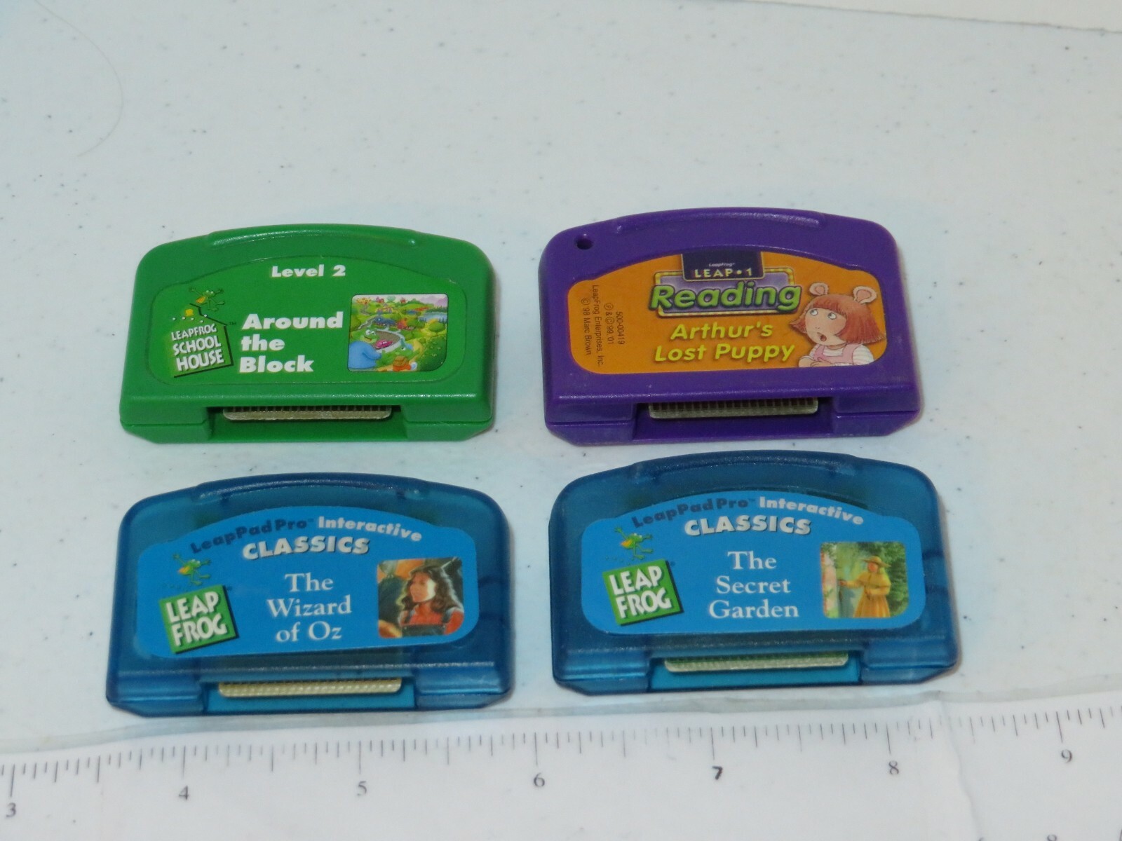 Lot 4 Leapfrog Leappad Storybook Game Cartridge Only Arthur Wizard Oz