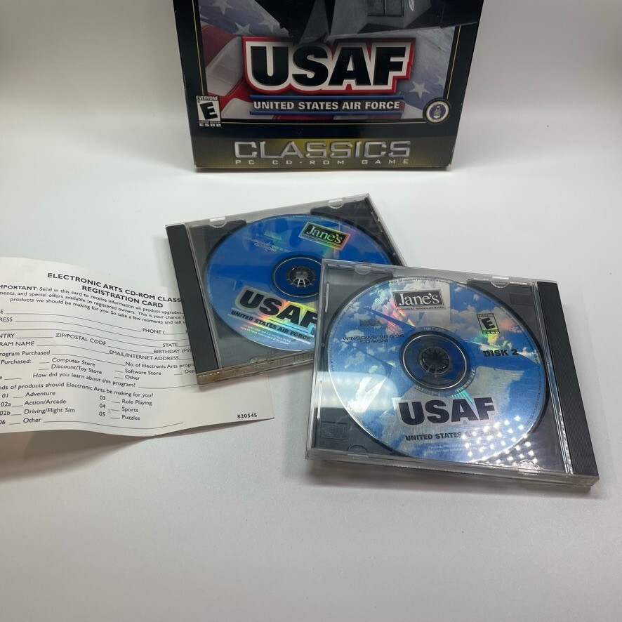 Jane’s USAF United States Air Force Combat simulations PC Game CD-Rom with Box