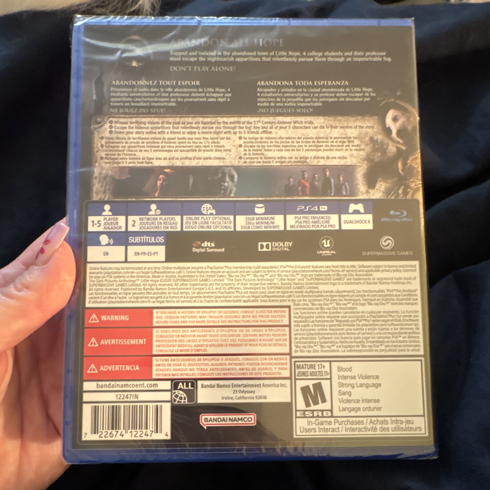 Bandai Namco The Dark Pictures: Little Hope PS4 Survival Horror M NTSC-U/C