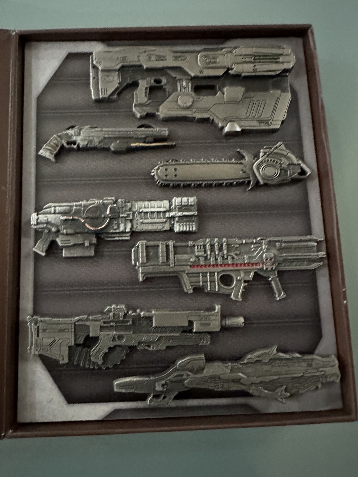 DOOM Eternal Premium Weapons Pin Set Numskull 7 Pin Display Box NEW Bethesda