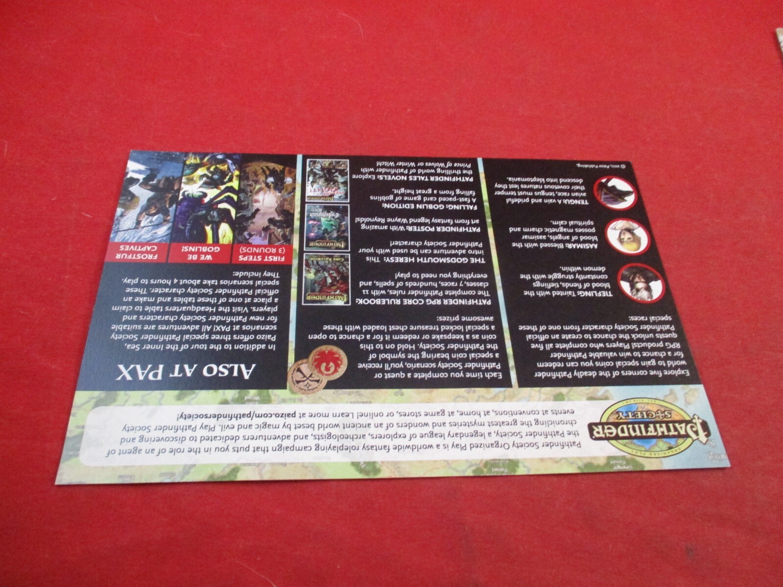 Pathfinder Society PAXPort PaX Promotional Handout Flyer Ad