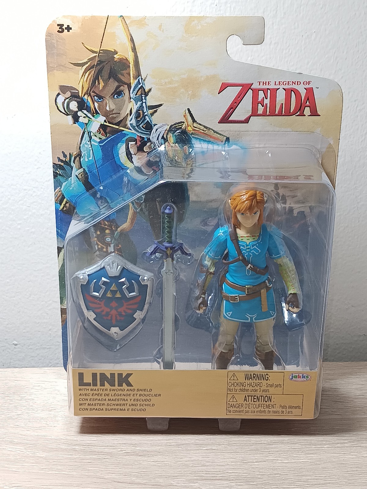 *FREE SHIP* 4″ LINK + Master Sword + Shield The Legend of Zelda Jakks Pacific