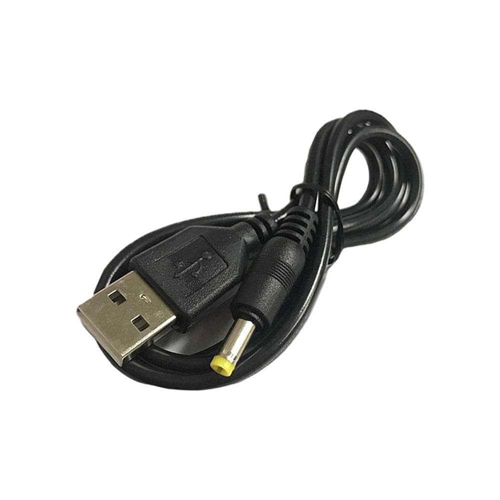 Jowxsx Black 2 in 1 0.8m Cable USB Charger for PSP 1000 2000 3000 5V