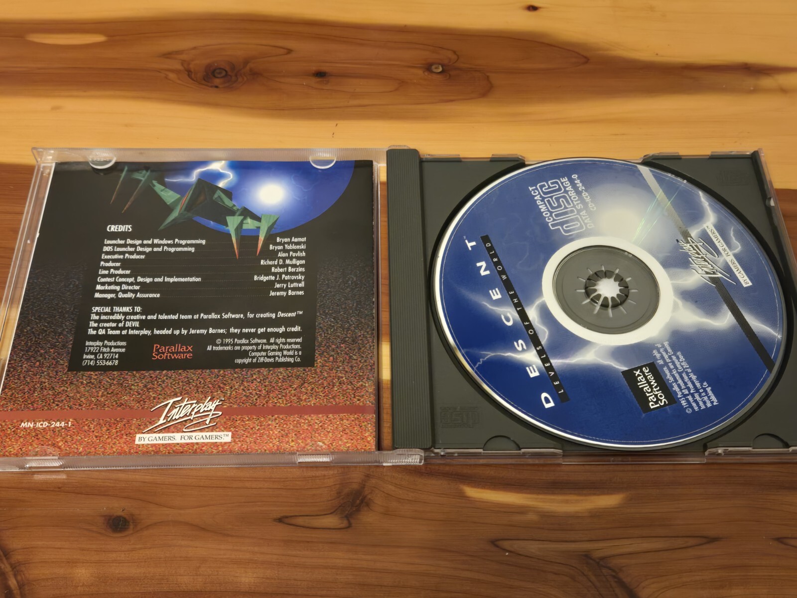 Descent Levels of the World (PC CD DOS, 1995) Big Box and CD – VINTAGE