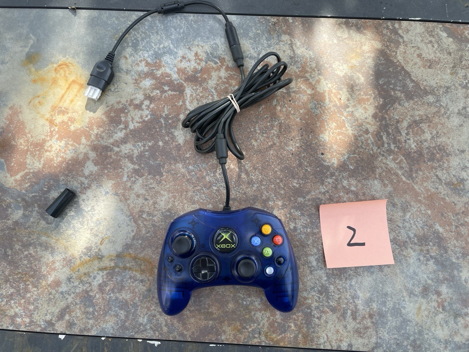 Microsoft original xbox blue OEM controller tested and serviced