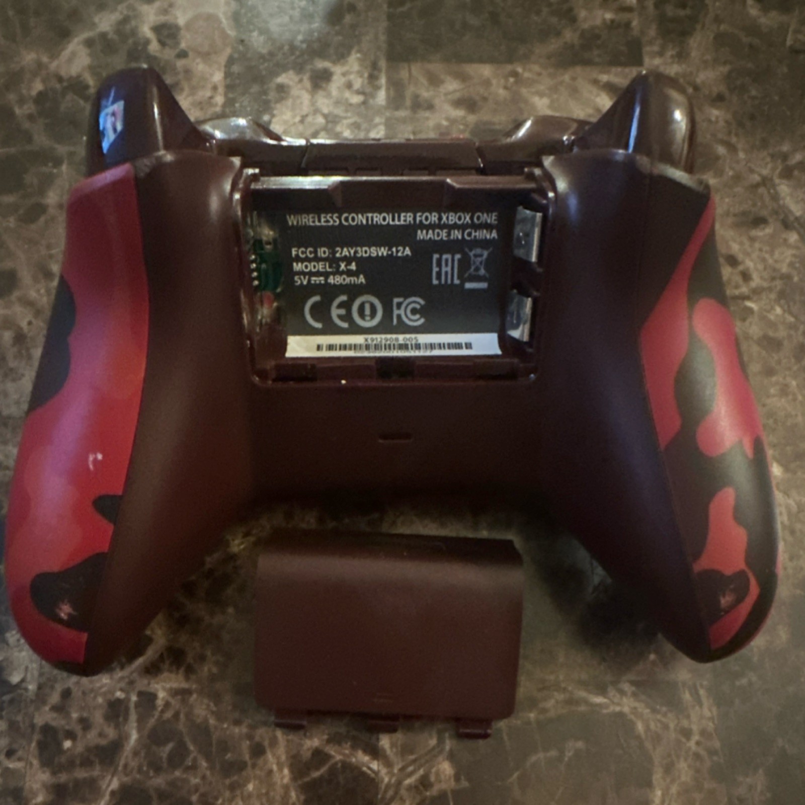 Wireless Controller X-4 Red Black Camouflage for Microsoft Xbox One Console