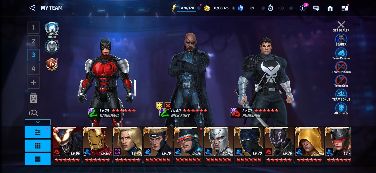 Stacked MARVEL Future Fight Account