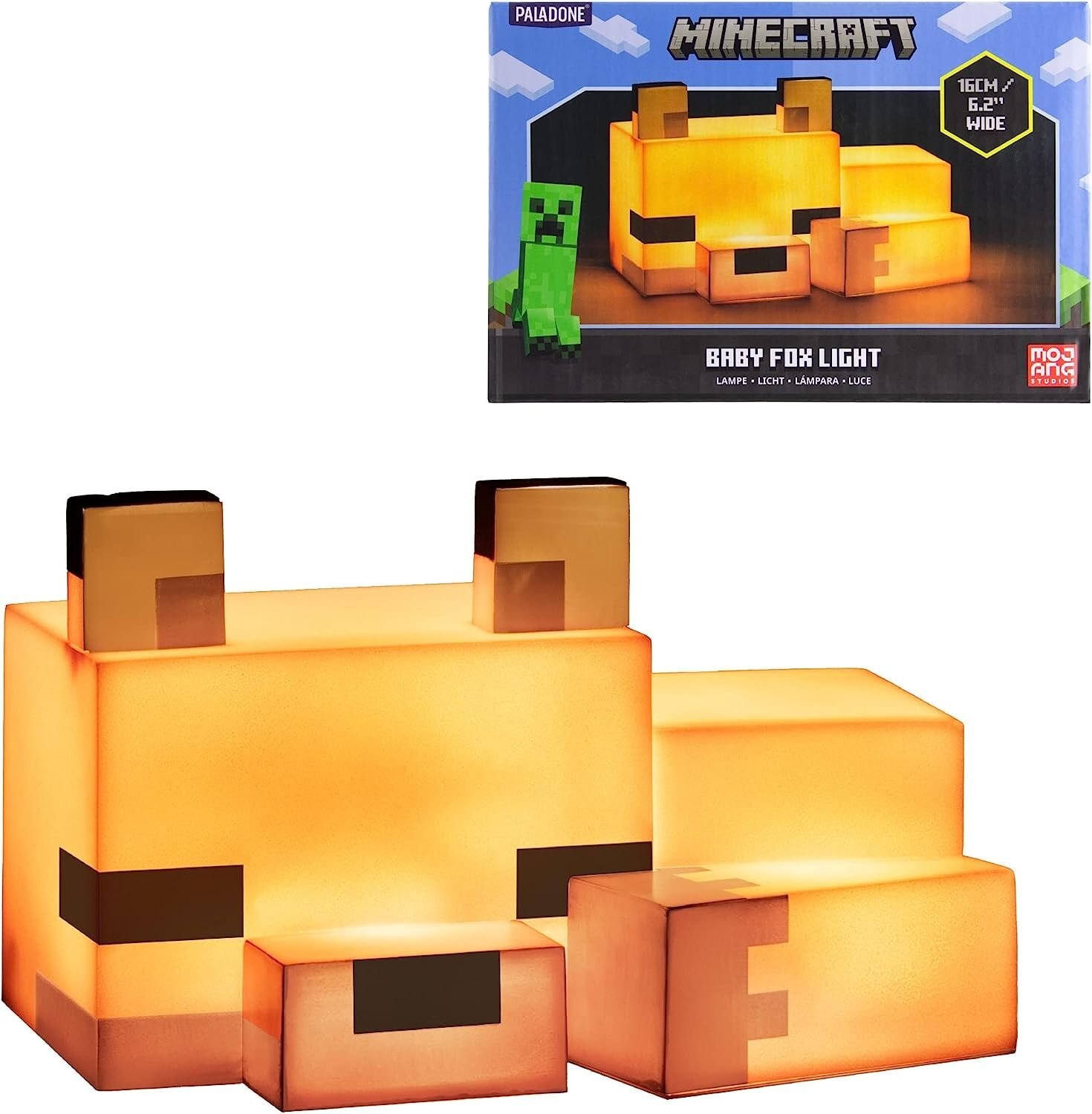 Minecraft Fox Light Mojang Licensed Night Light Up Desk Lamp Game Decor Icon NEW