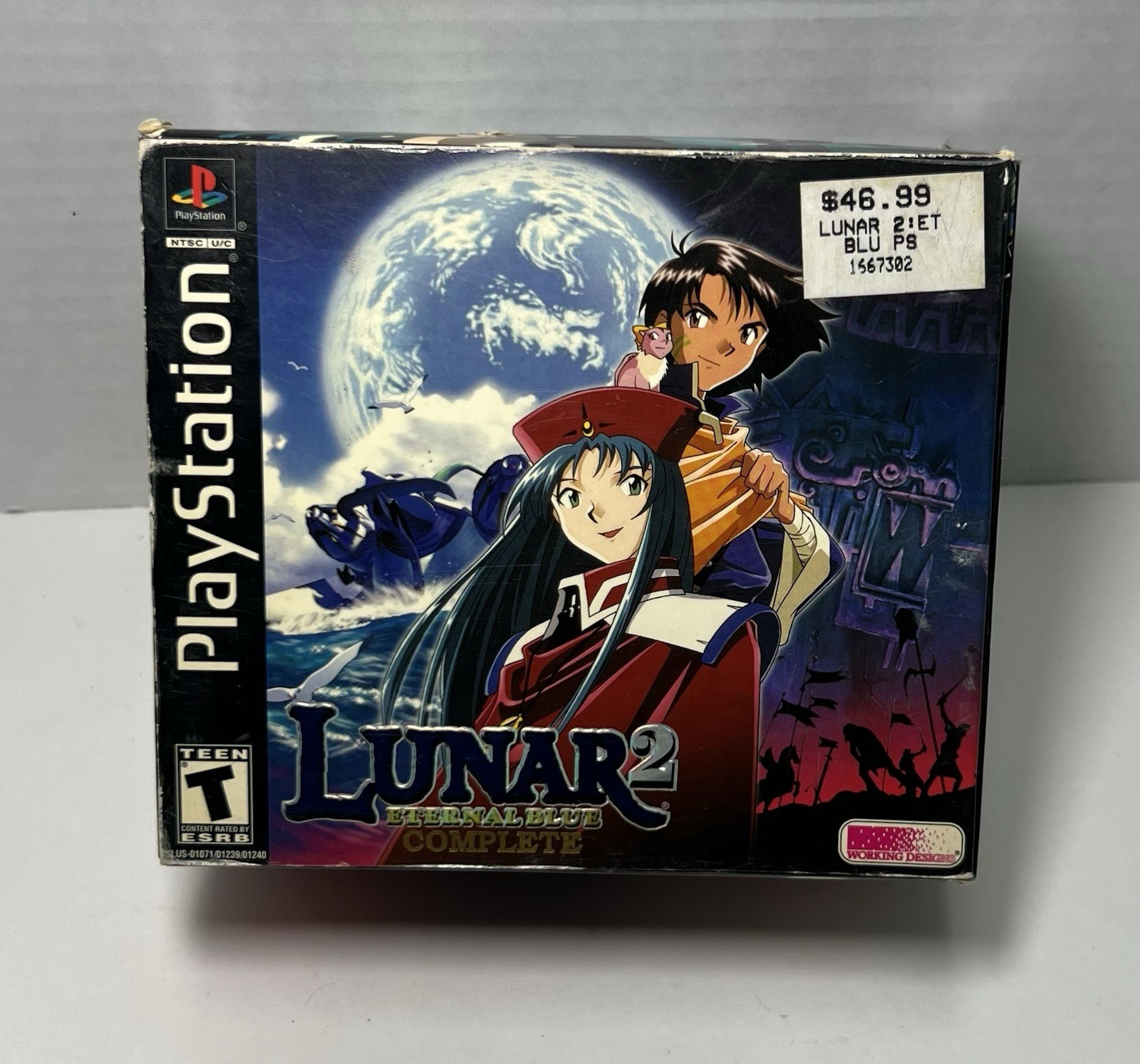 Lunar 2 Eternal Blue Complete PS1 Collector’s Edition Complete Working ••
