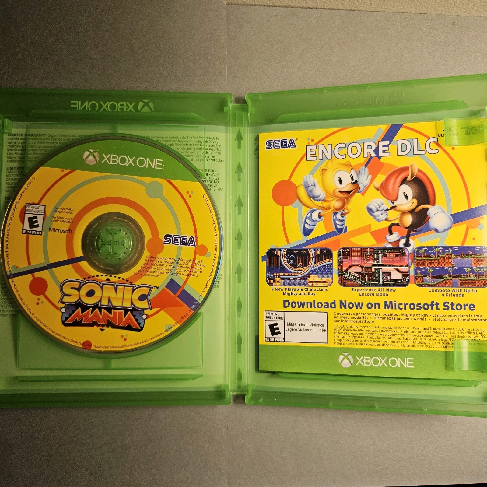 Sonic Mania – Microsoft Xbox One – CIB, Mint Disc