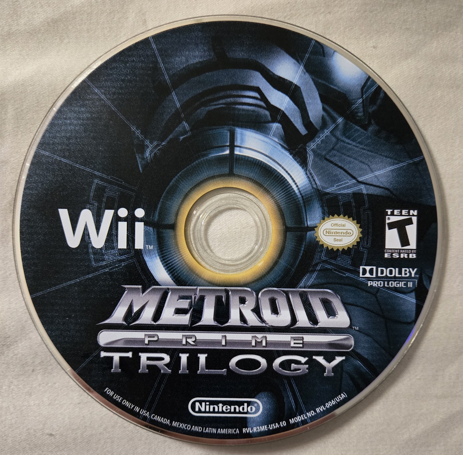 Metroid Prime Trilogy (Nintendo Wii, 2013) Loose, Disc Only