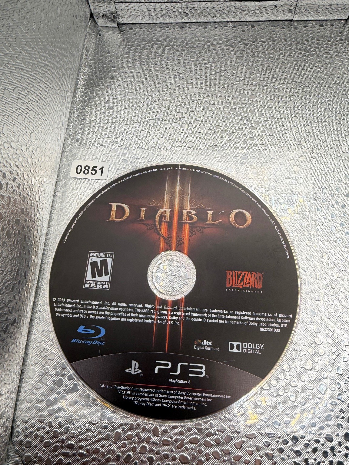 Diablo III PS3 PlayStation 3 Video Game Action RPG Hack & Slash