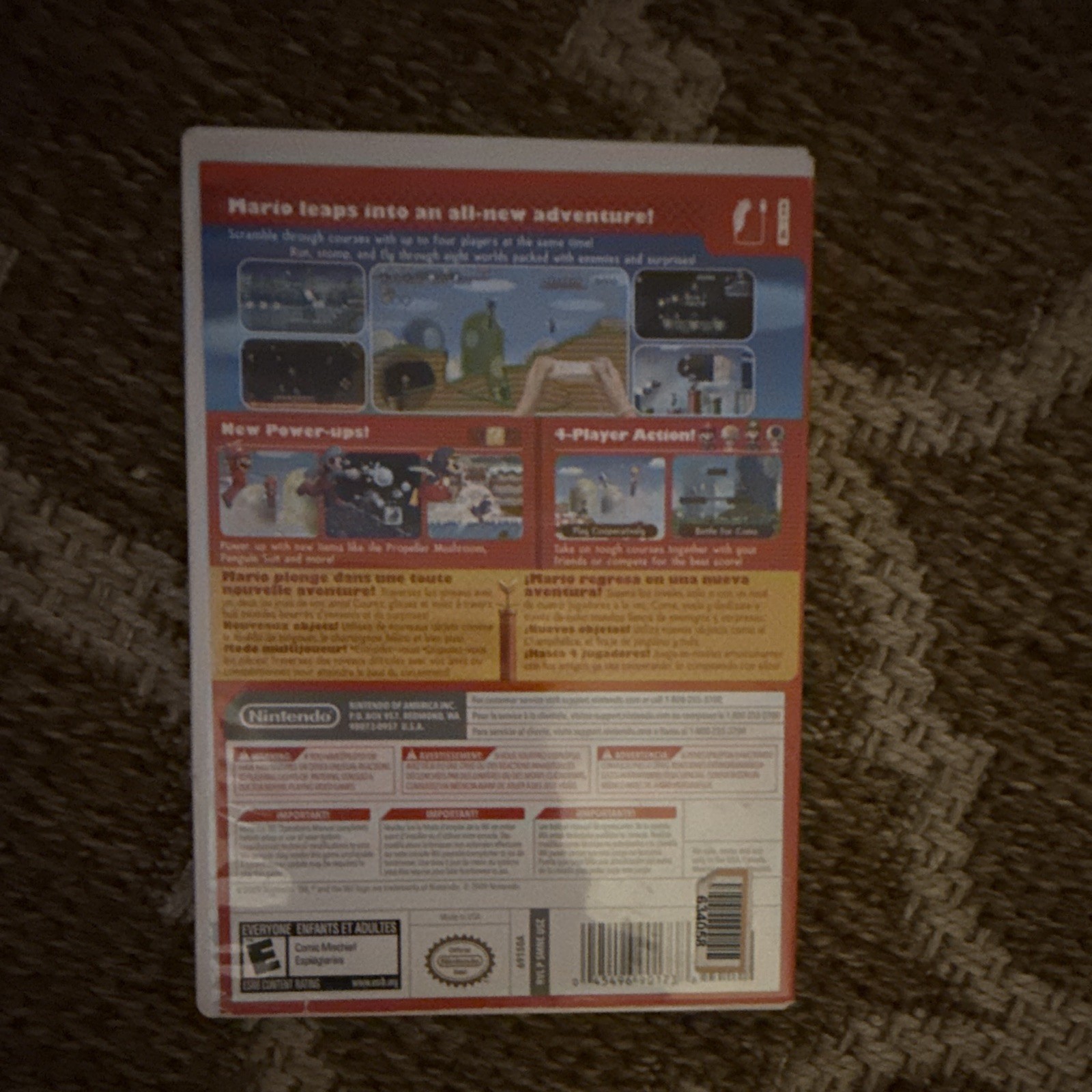 New Super Mario Bros. Wii Nintendo Wii Game Multiplayer E 2009 NTSC-U/C