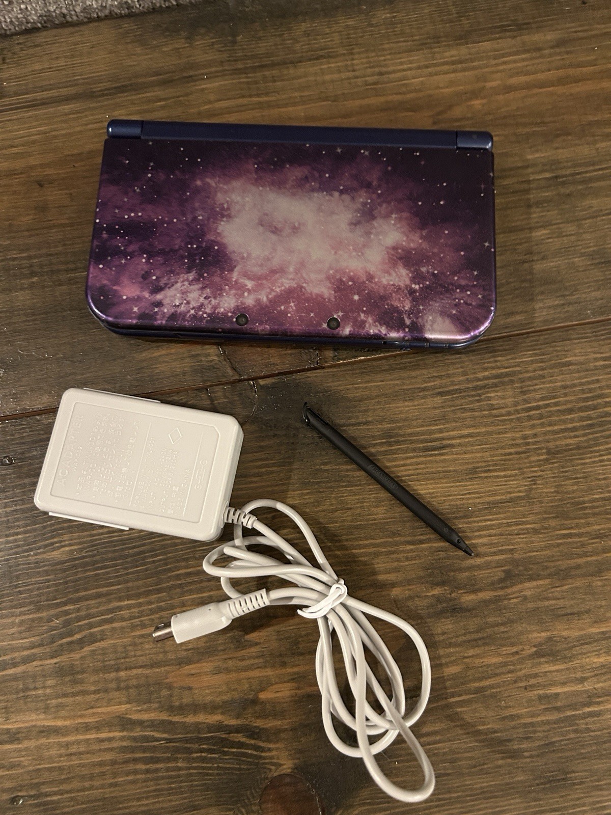 Nintendo New 3DS XL Galaxy Edition Purple Console RED-001, Charger, Loaded Games