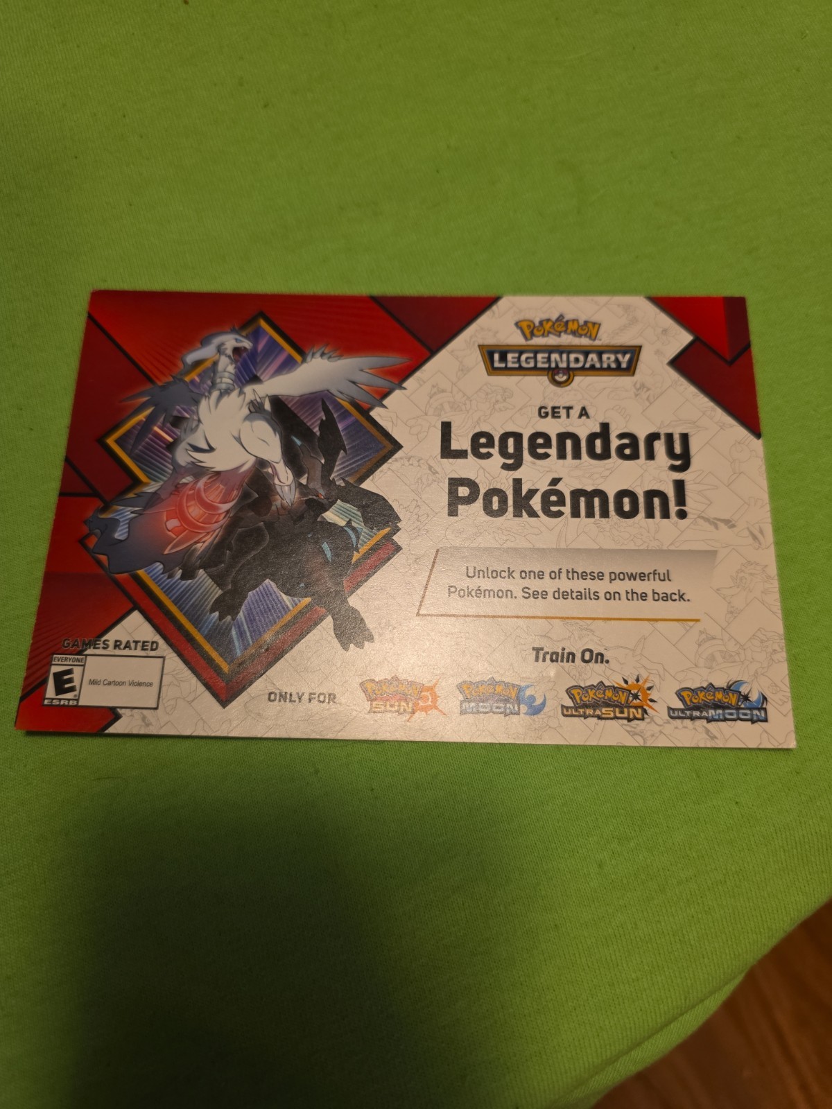 Pokemon Legendary GameStop Code Card *EXPIRED* Zekrom/Reshiram Ultra Sun/Moon