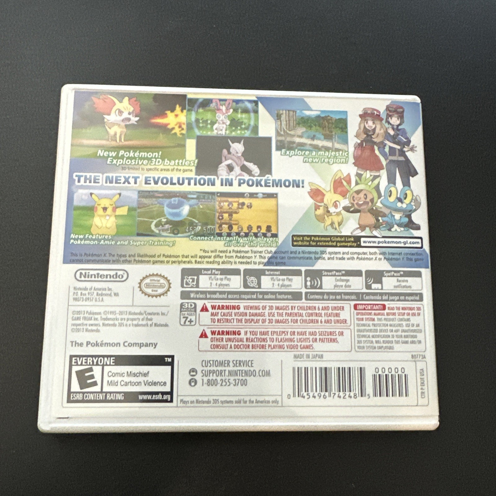 Pokemon X Nintendo 3DS 2013 USA CIB Complete Cartridge Box Manual Case
