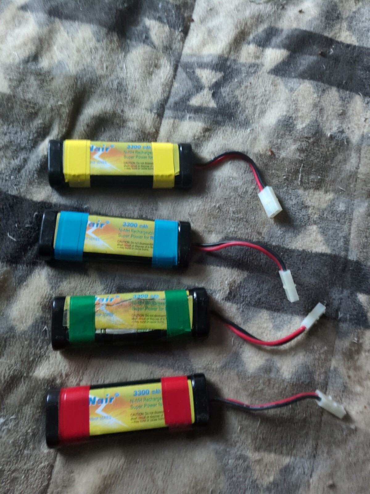 Lot of 4 RC Remote Control Batteries NiMH Battery 3300 mAh Used Last Tested 2018