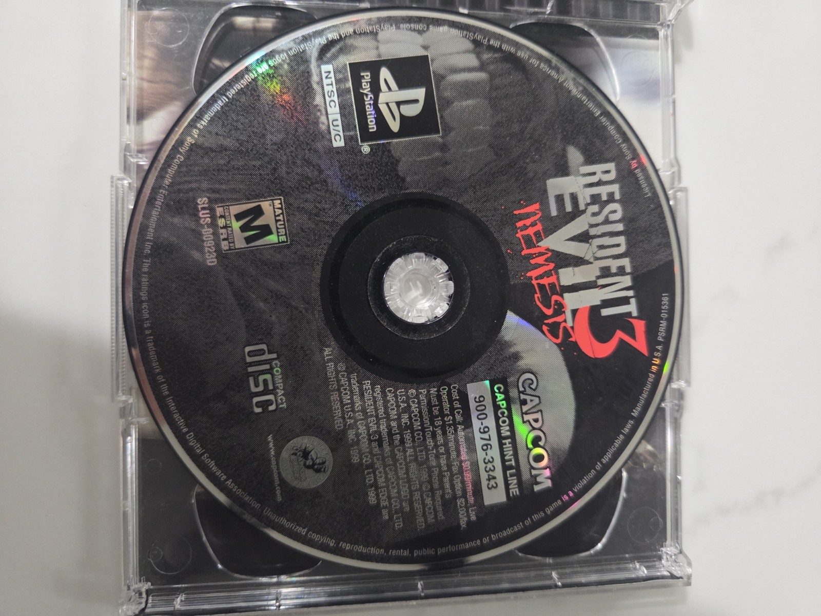 Resident Evil 3: Nemesis (PlayStation 1, 1999) Complete w/ Manual + Demo Disc