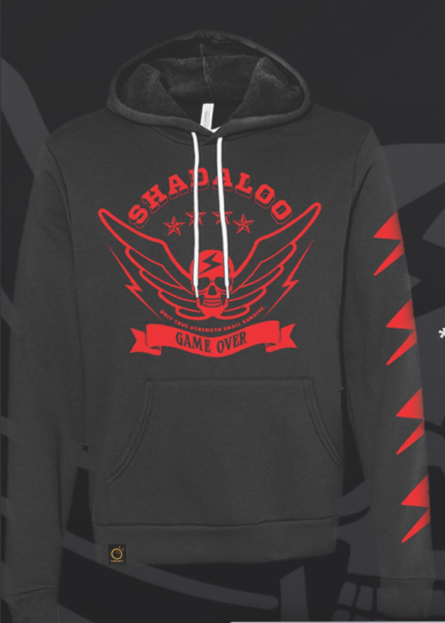 New Udon x Capcom Street Fighter Shadaloo Game Over Black Hoodie Mens XL X-Large