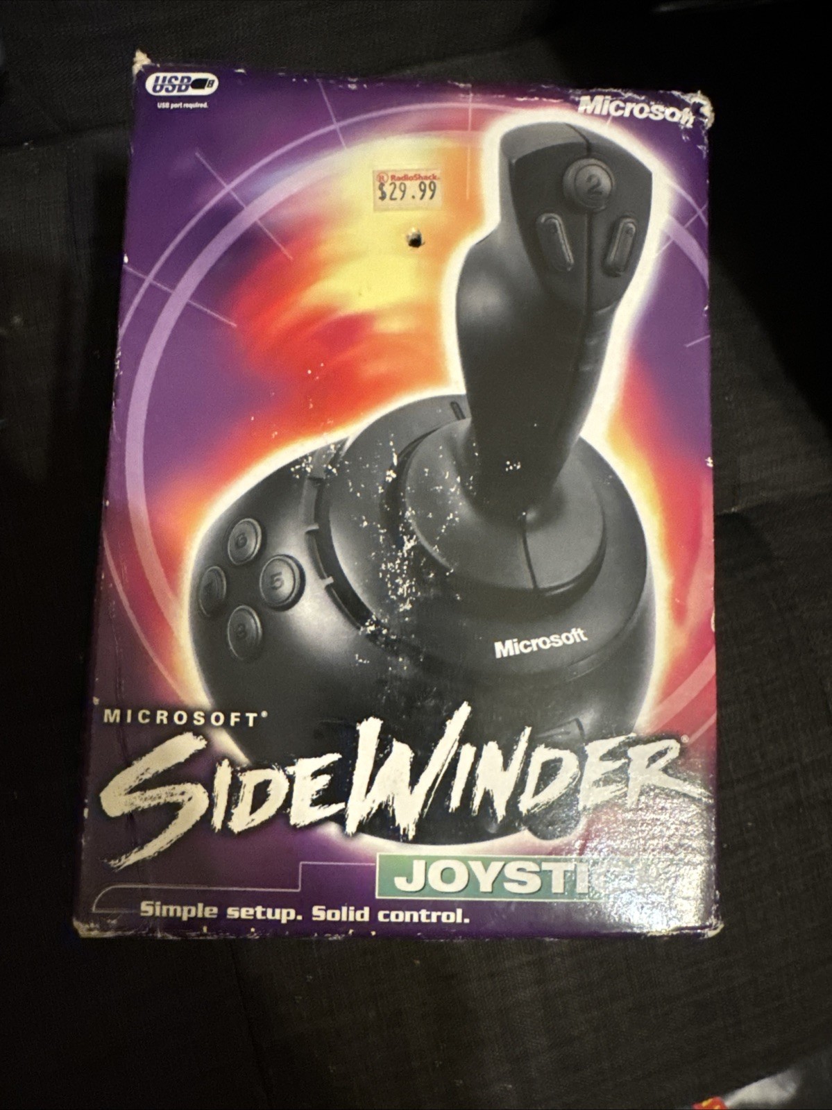 OEM SIDEWINDER JOYSTICK~2000 MICROSOFT With Box + Manual X05-88615 Professional