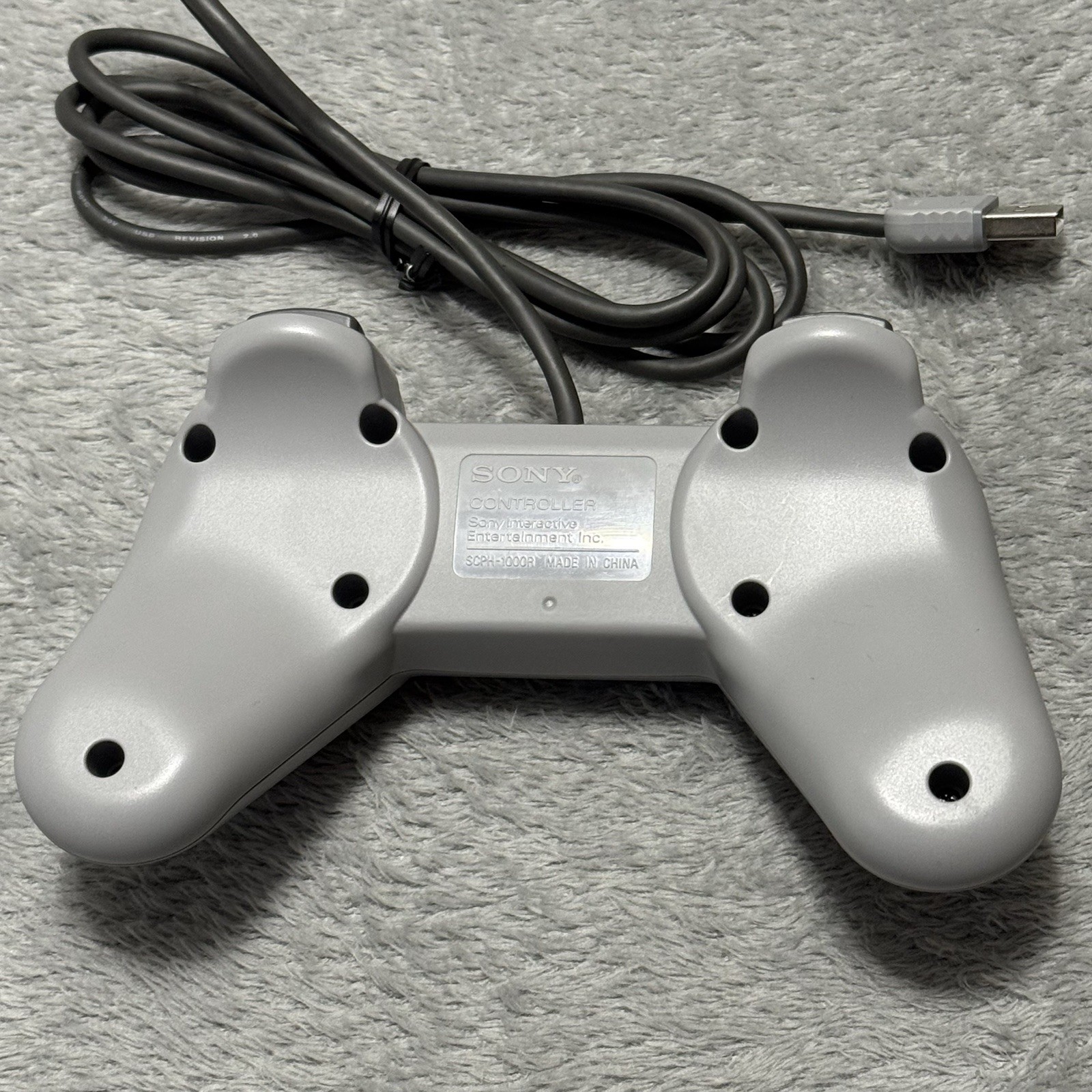 OEM Sony PlayStation Classic Mini USB Wired Controller Gray SCPH-1000R Tested