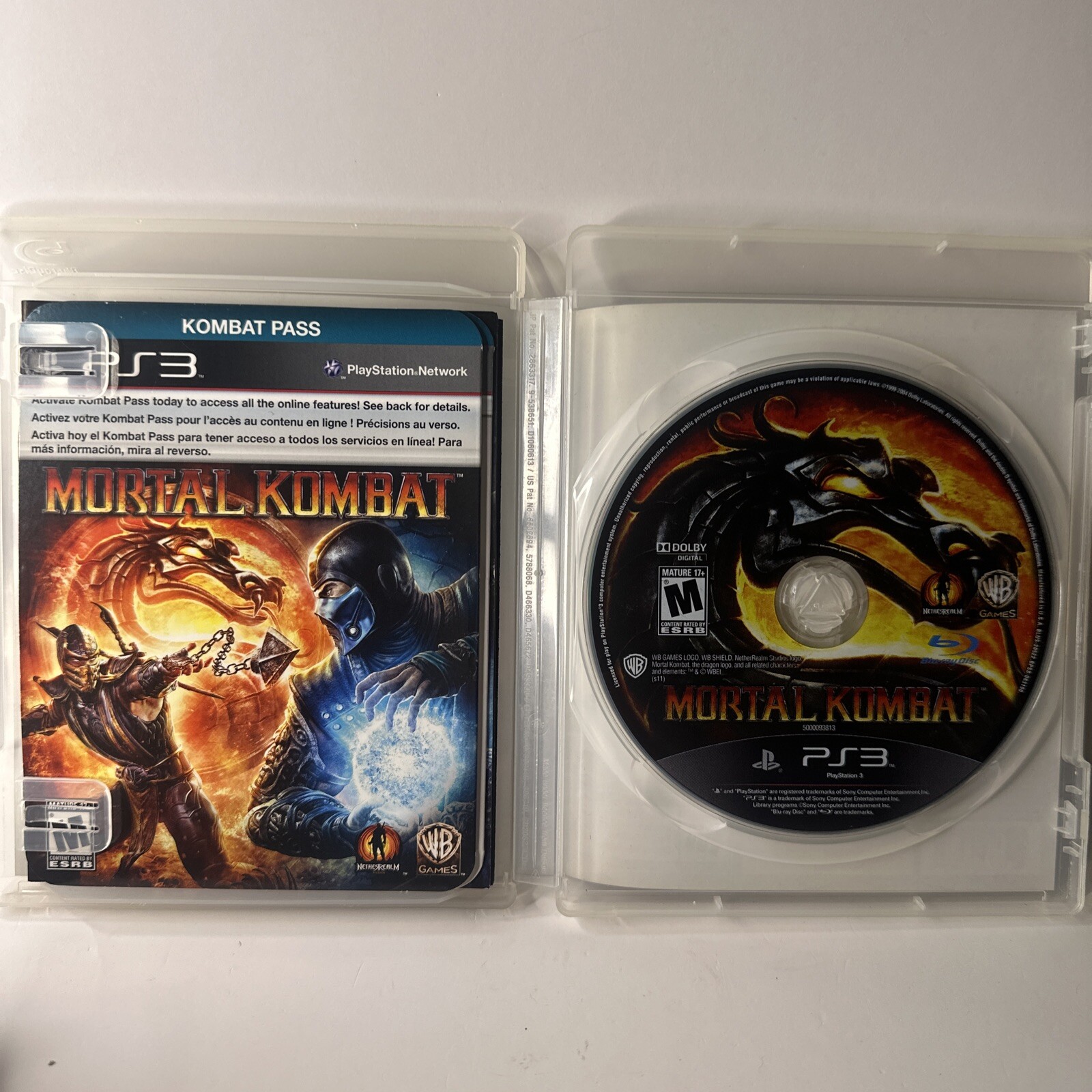 Mortal Kombat PS3 Sony PlayStation 3 2012 Exclusive Content CIB Complete