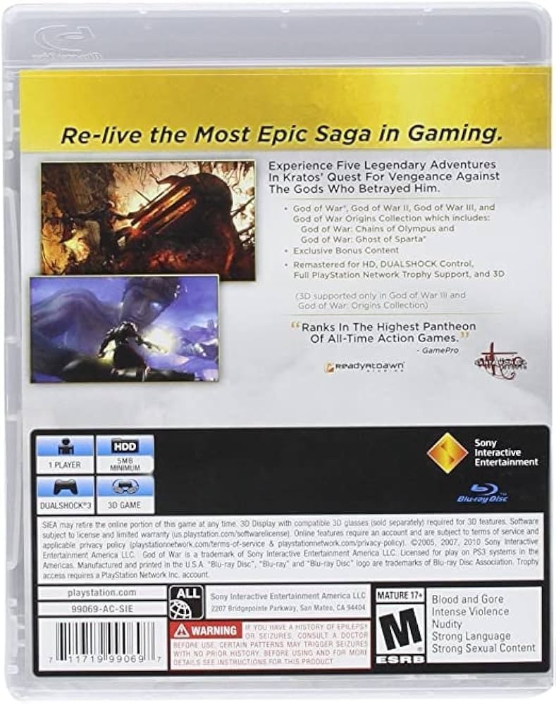God of War Saga – Playstation 3 – Brand New Factory Sealed
