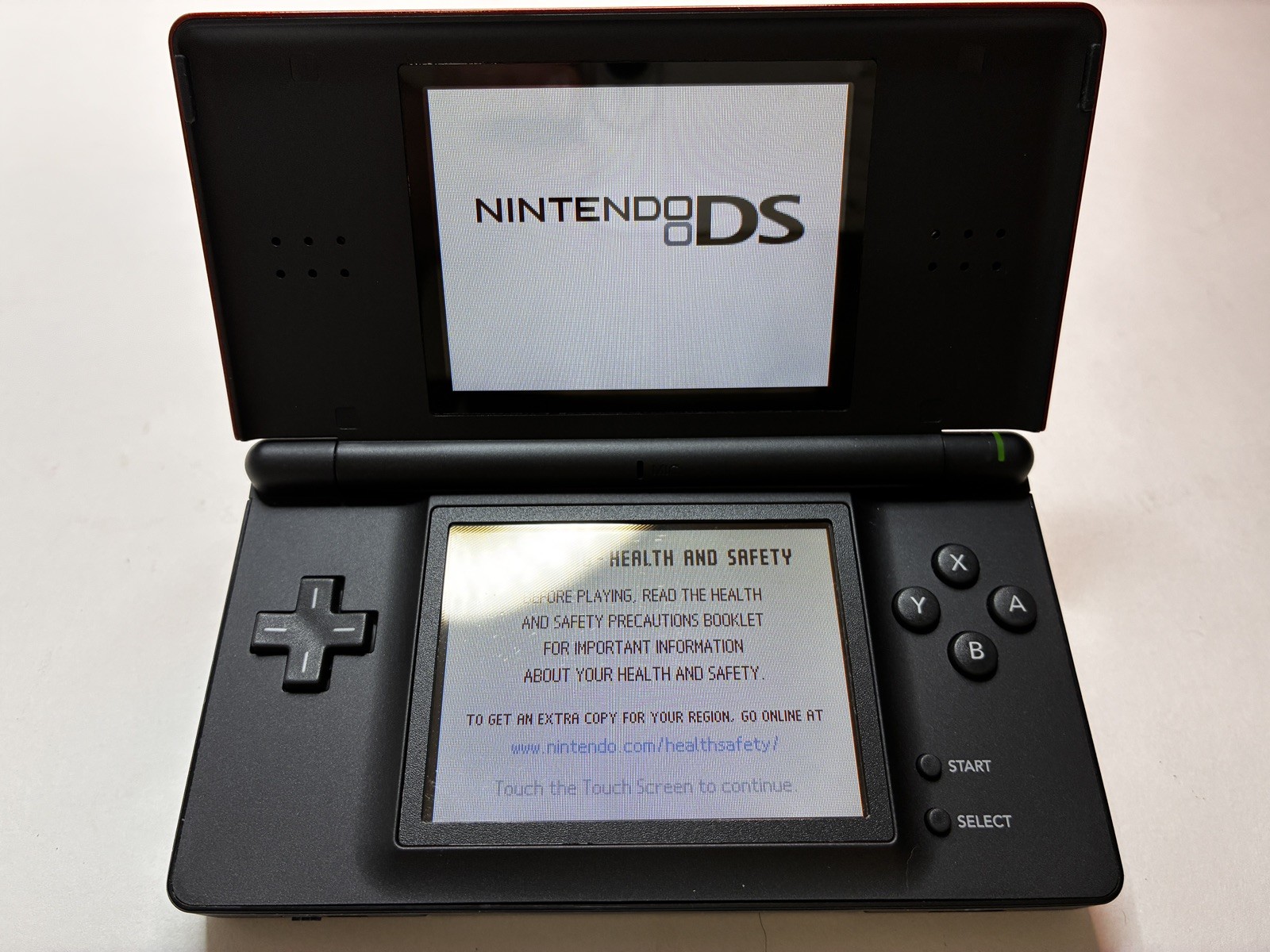 Nintendo DS Lite Crimson Red & Black Handheld Console USG-001