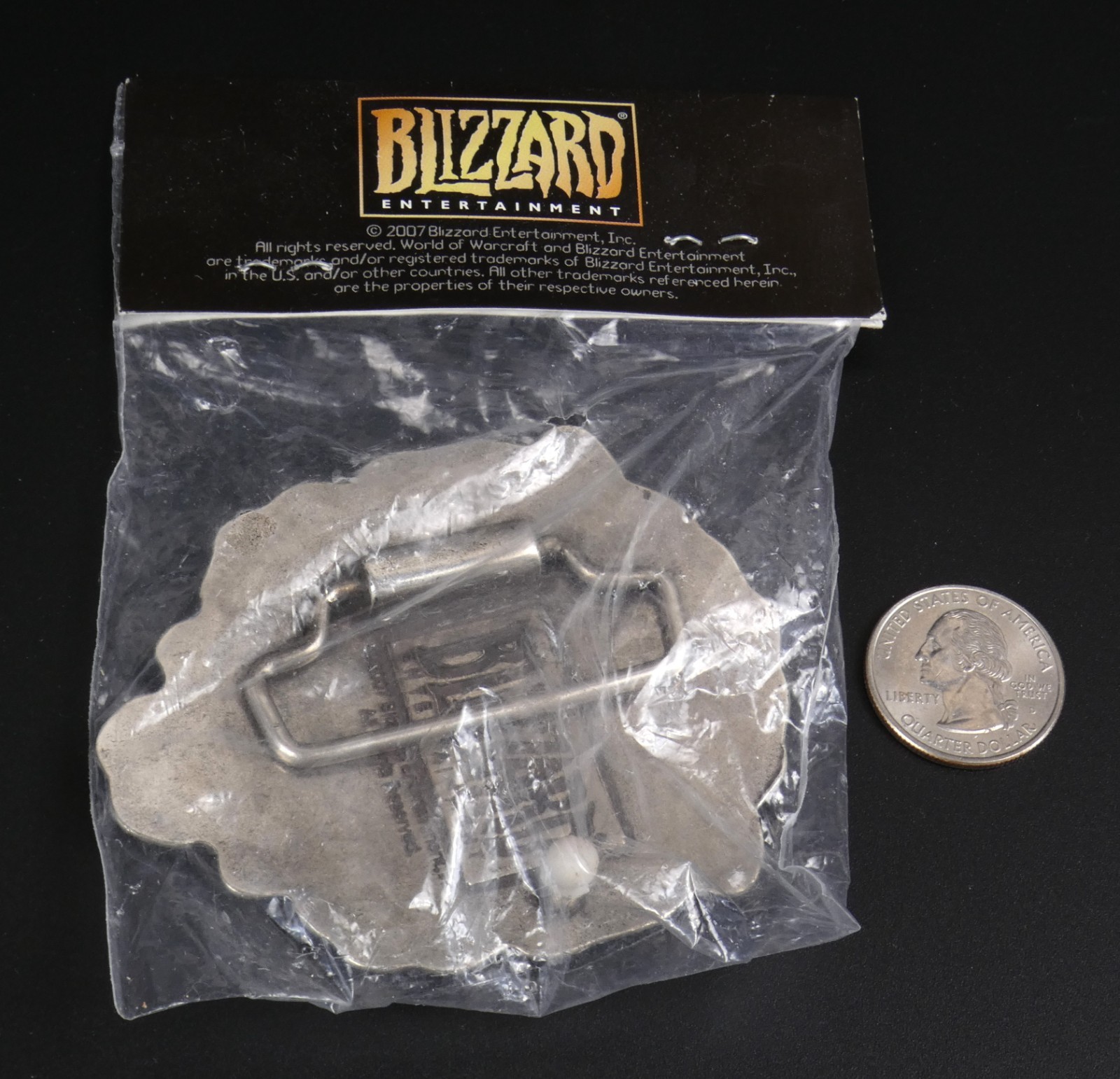 World of Warcraft Pewter ALLIANCE Stormwind Belt Buckle from Blizzcon 2007