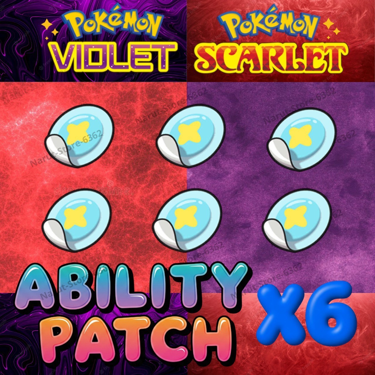 🔥ABILITY PATCH x6🔥 for Pokemon Scarlet & Violet✨ The teal Mask 🌟Indigo Disk