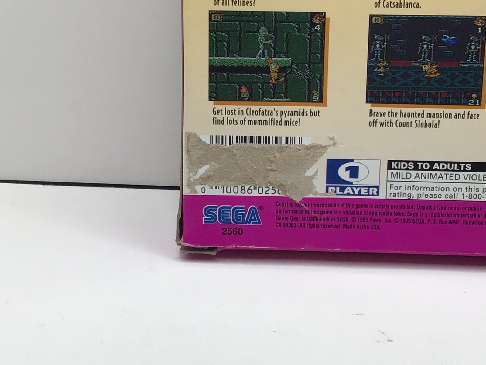 Garfield Caught in the Act Sega Game Gear Complete W/ HTF Comic Manual CIB Wear