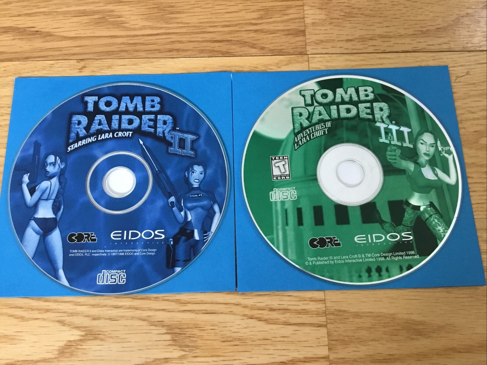 Tomb Raider Video Game Lot of 2 Tomb Raider II Tomb Raider III PC Windows 1998