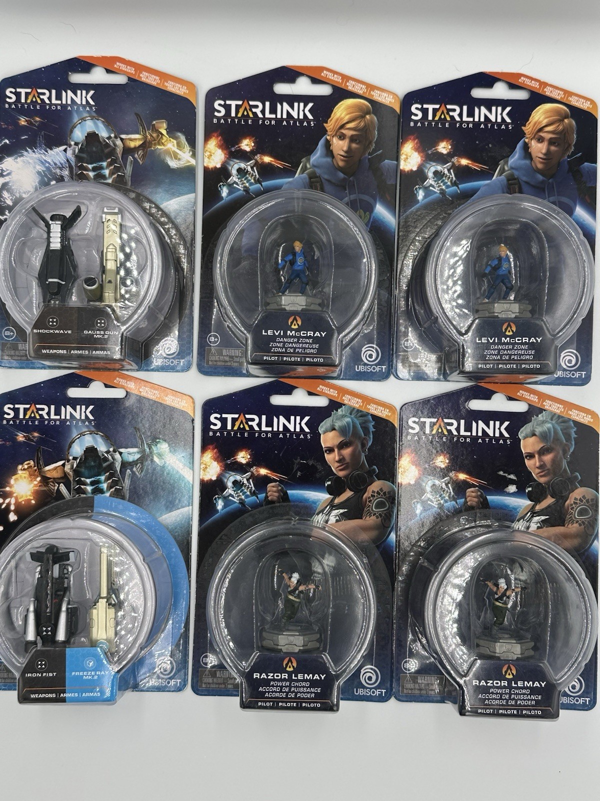 Starlink Battle for Atlas LOT Of 6: Levi McCray Razor Lemay Iron Fist Shockwave