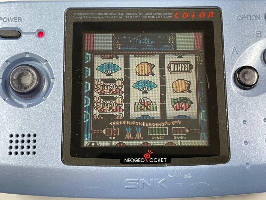 Neo Geo Pocket Color Console Platinum Blue SNK Tested Good condition