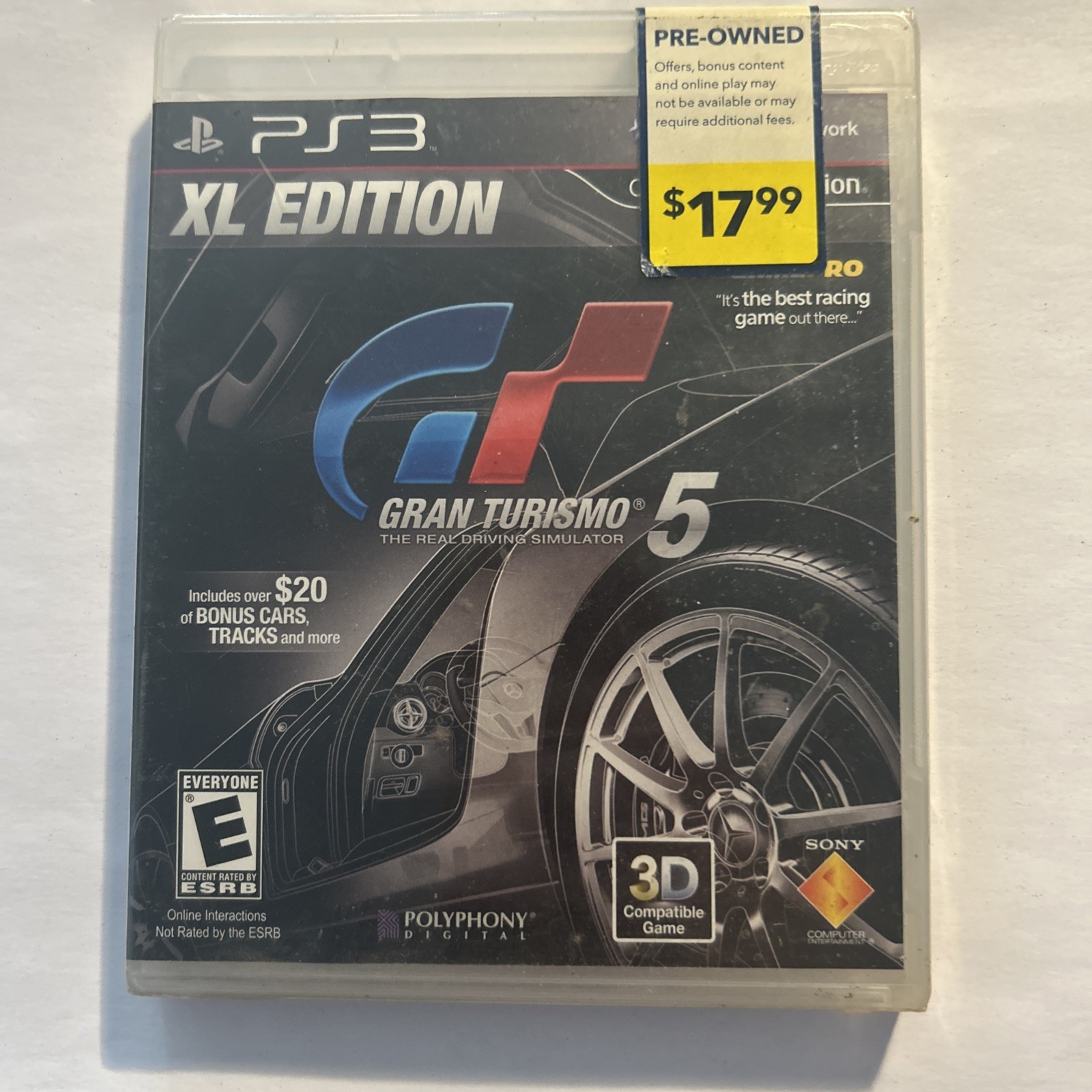 Gran Turismo 5 — XL Edition (Sony PlayStation 3, 2012) BRAND NEW PS3