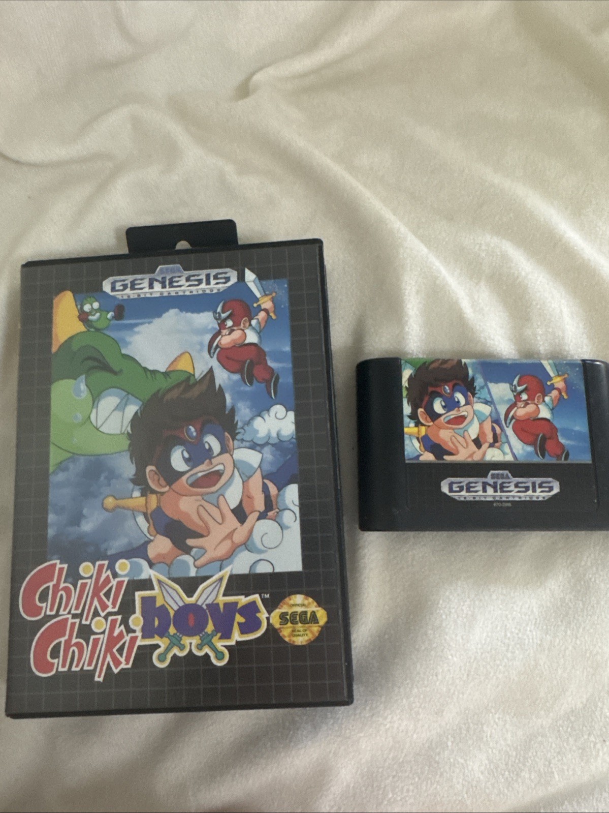 1993 Vintage Chiki Chiki Boys Saga Genesis Authentic Video Game & Case No Manual