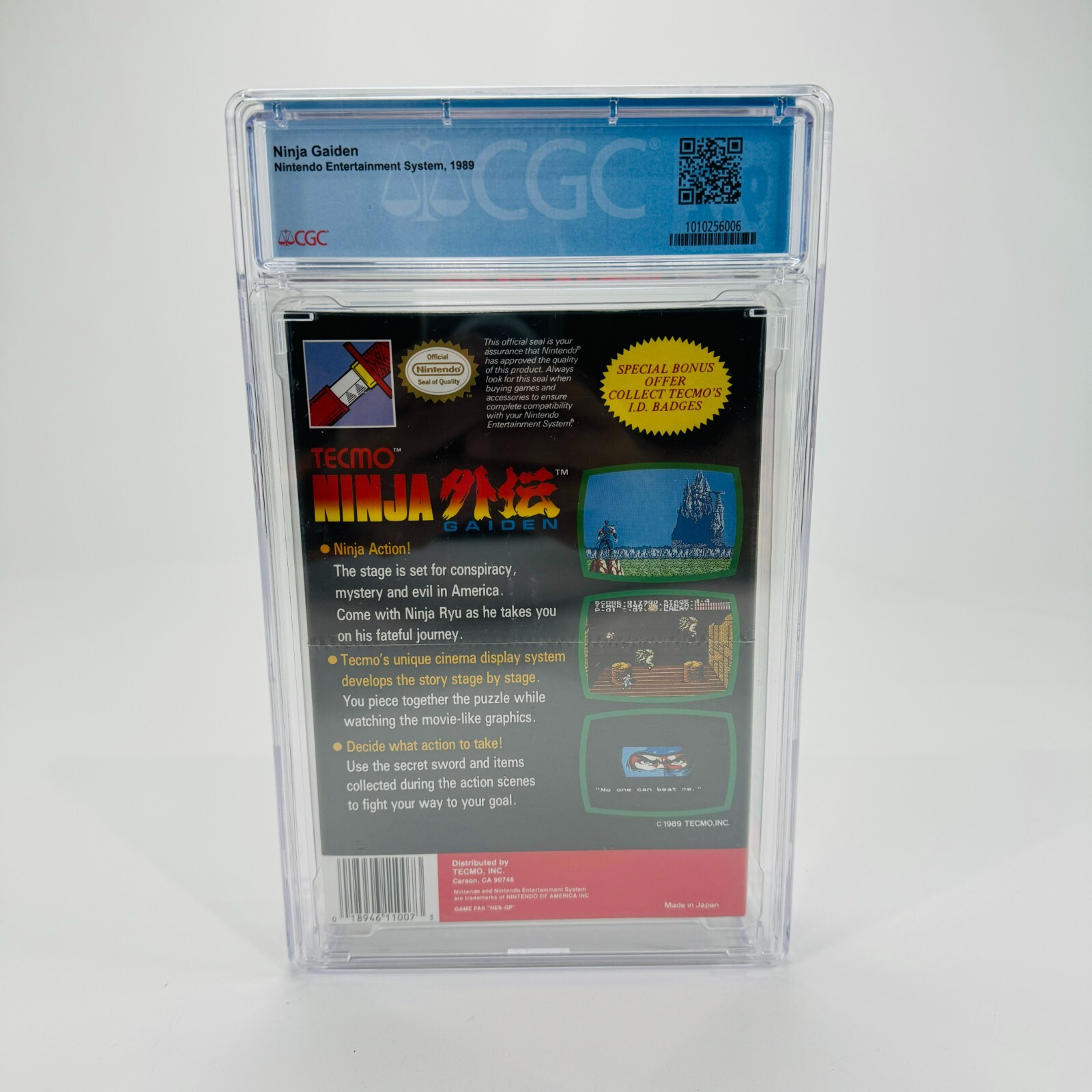 Ninja Gaiden – Nintendo NES, 1989 Factory Sealed Oval (Not WATA VGA) CGC 9.2 A+