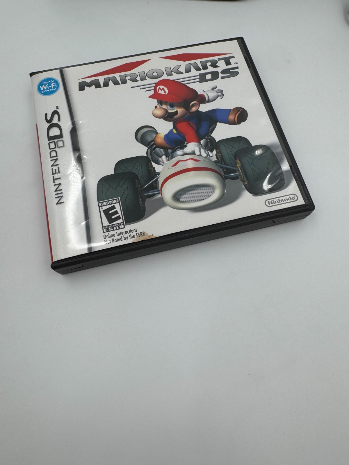 Nintendo DS Lite Crimson Red Black Mario Kart Bundle Case OEM Charger Tested
