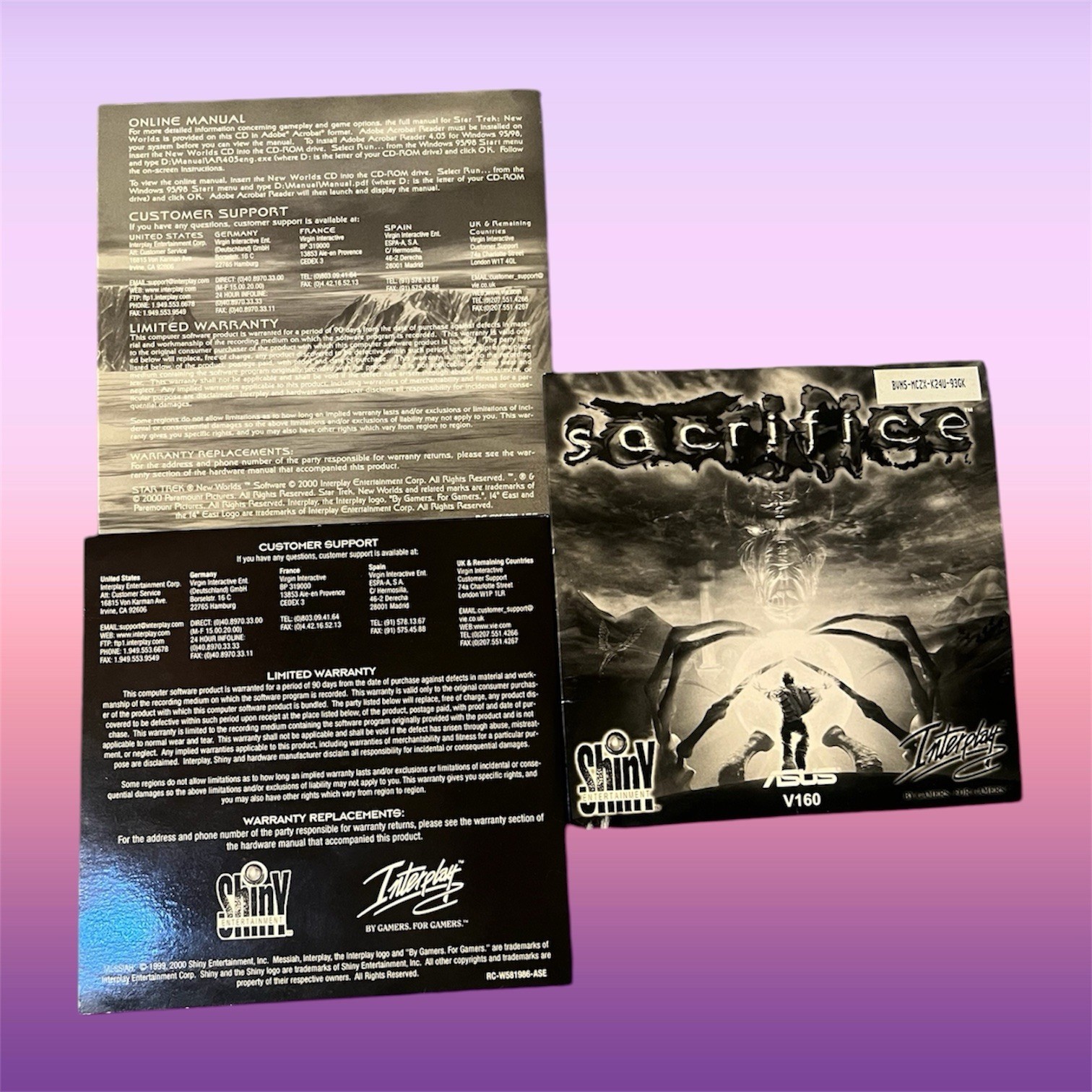 Sacrifice Star Trek New Wrolds Messiah PC 2000 Demo Promo Games In Slipcover
