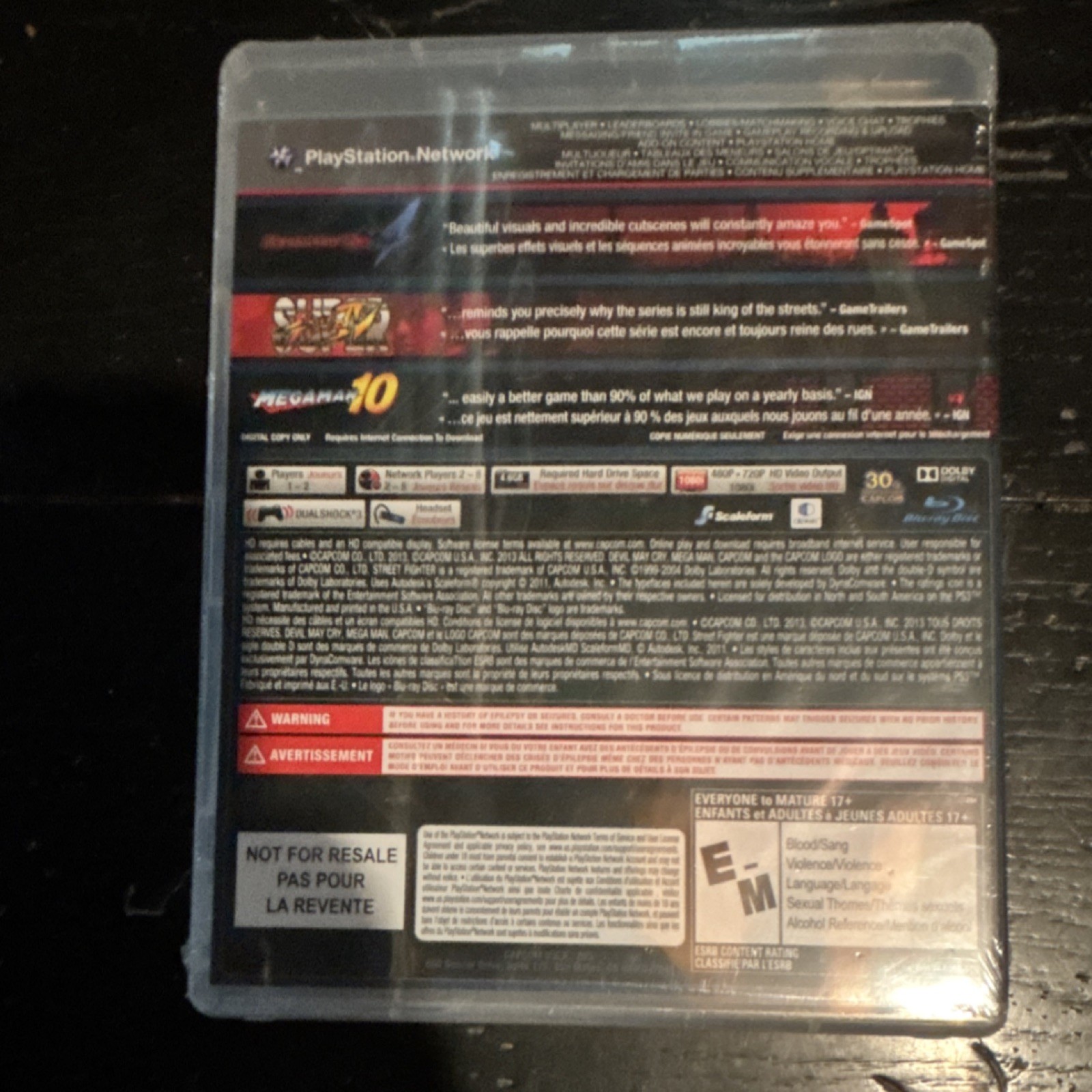 Capcom Sony PlayStation 3 Capcom Essentials Original Game Case DVD Keep Case