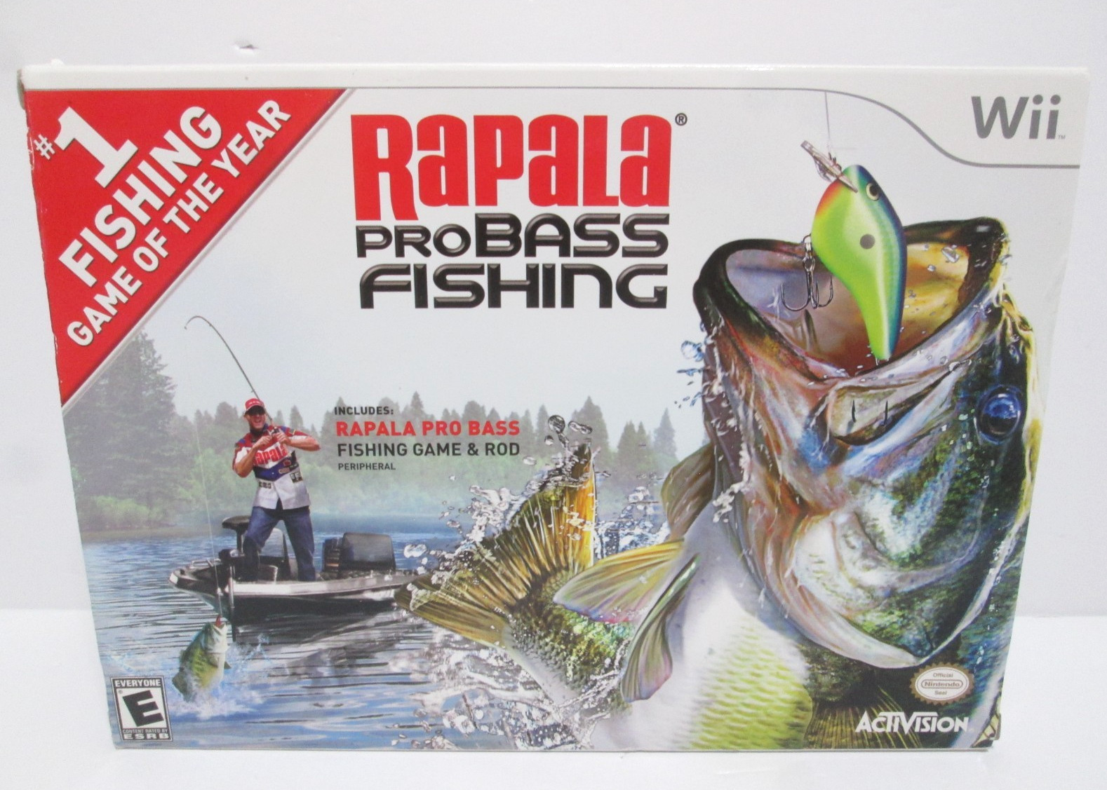 Nintendo Wii Rapala Pro Bass Fishing Game & Rod Activision NEW Open Box