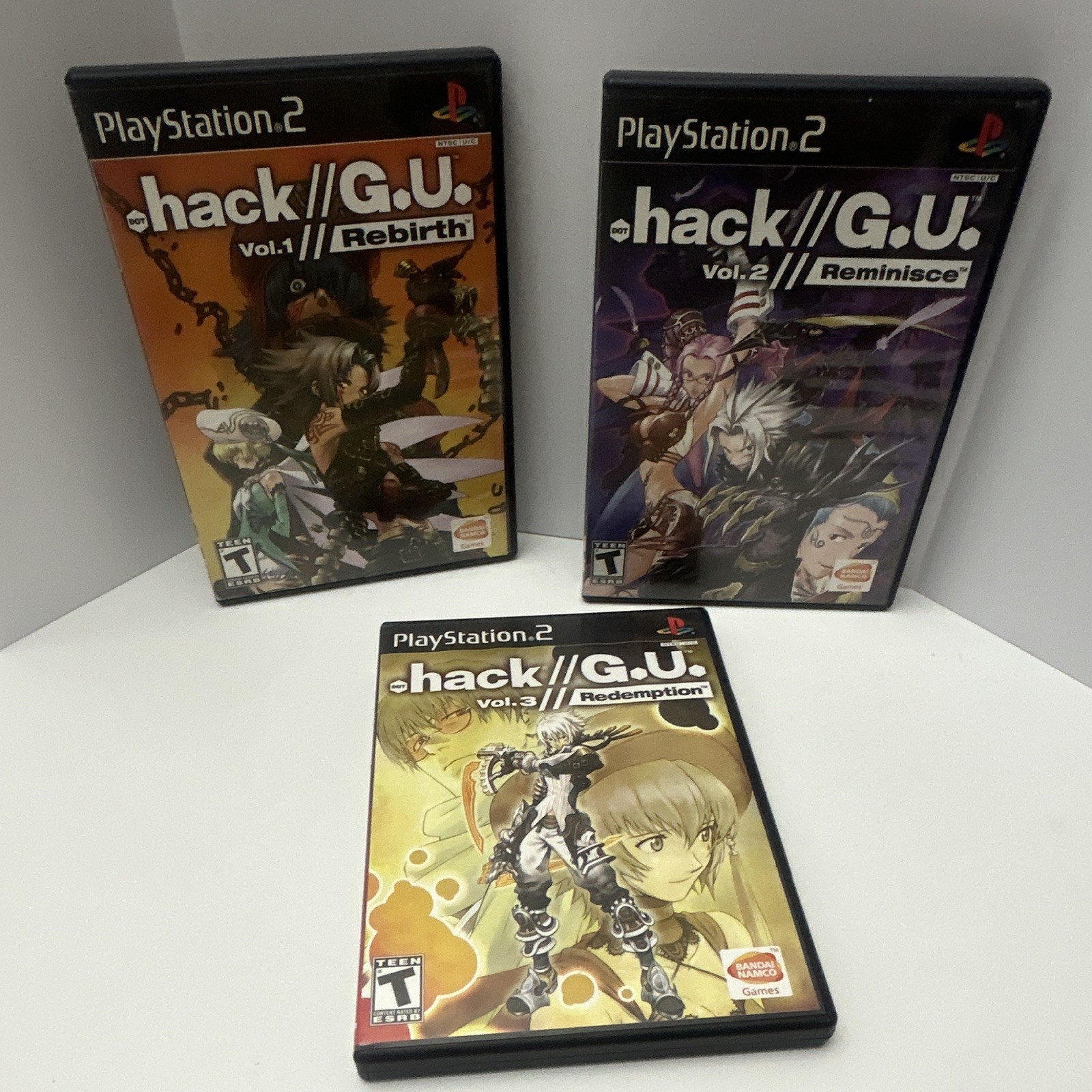 BANDAI NAMCO .hack G.U. Vol. 1 – 3 PS2 (2006) CIB 3 Volume Lot Dot Hack G.U.