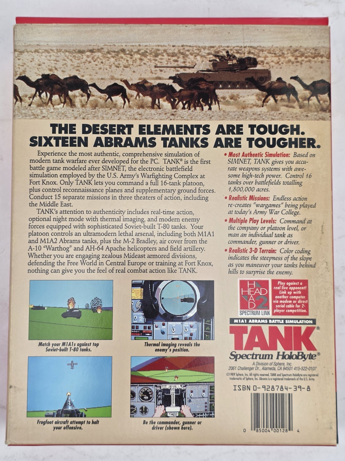 Tank BIG BOX (PC 3.5″ Floppy) w/ Bonus WWII Tank VHS 1993 Spectrum HoloByte
