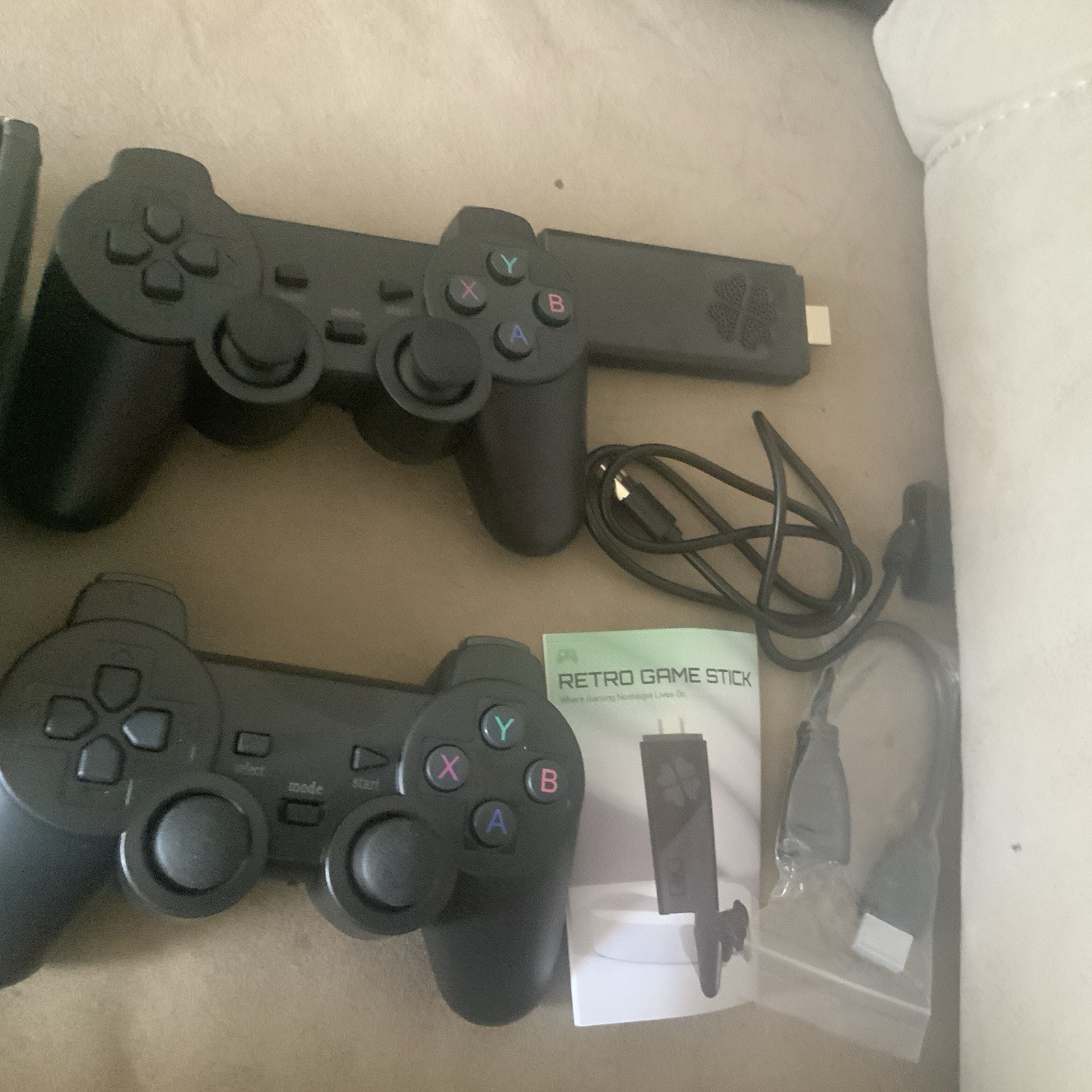 2.4G Wireless Controller Gamepad Lite Game Stick with 2 Controllers In Box Euc