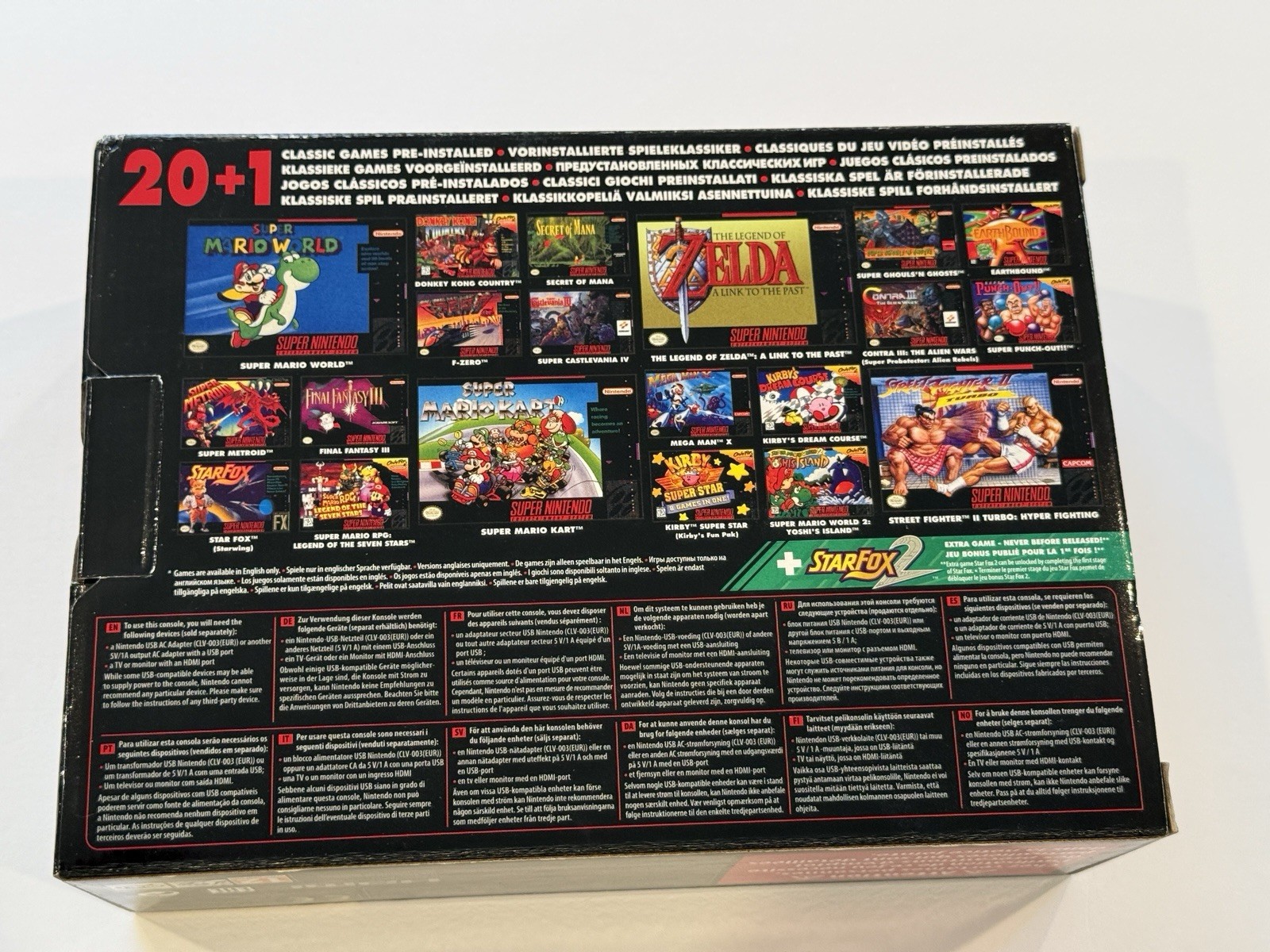 Super Nintendo Entertainment System SNES Classic Mini – PAL Edition 20+1 Games